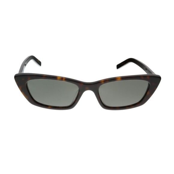 Saint Laurent SL 277 002 Havana Rectangle Sunglasses - Picture 2 of 5